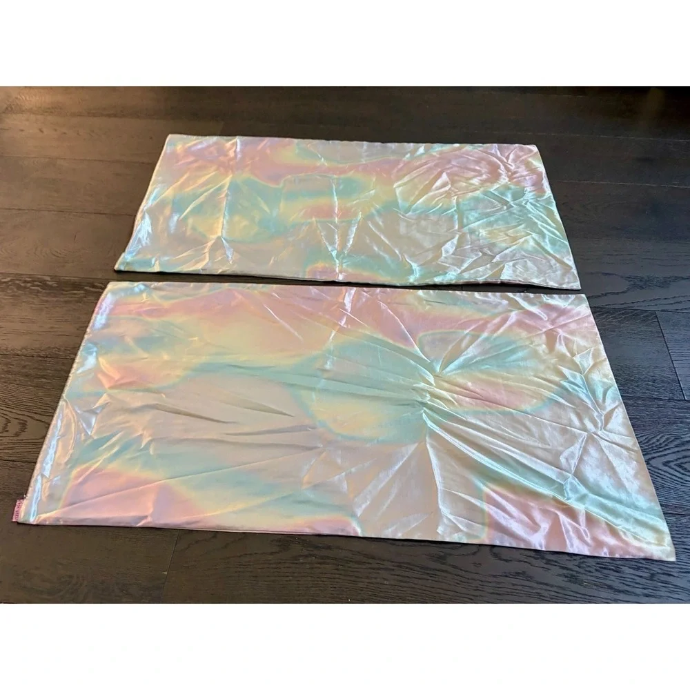 Kitsch Iridescent Satin King Size Pillowcases, Set of 2